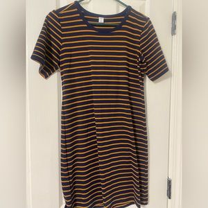 Striped fitted t shirt dress
